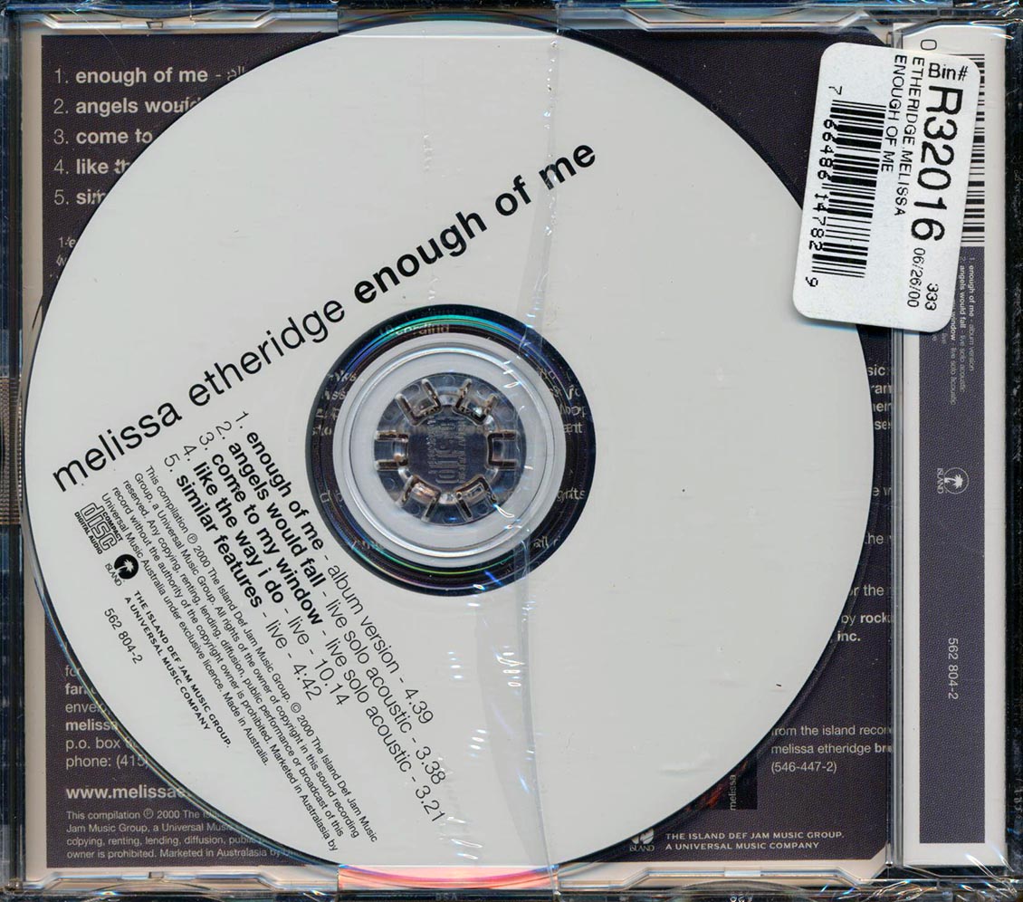 Melissa Etheridge - Enough Of Me - CD, CD