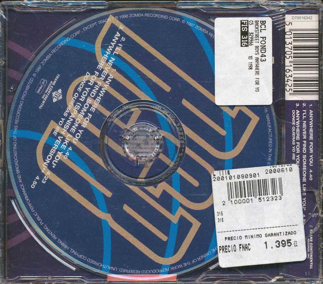 Backstreet Boys - Anywhere For You - CD, CD