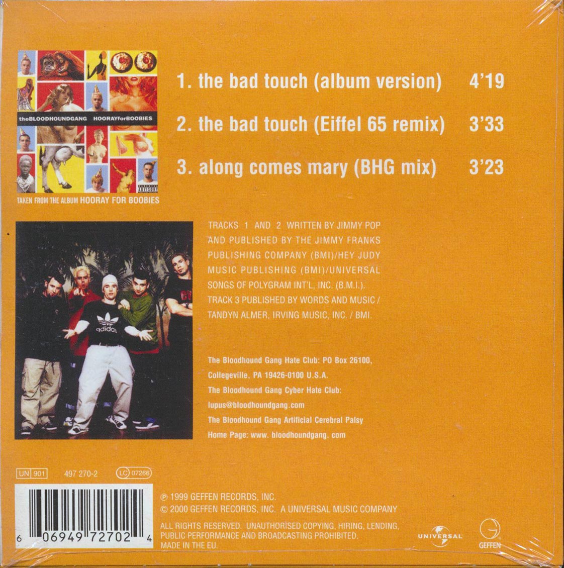 The Bloodhound Gang - The Bad Touch - CD, CD