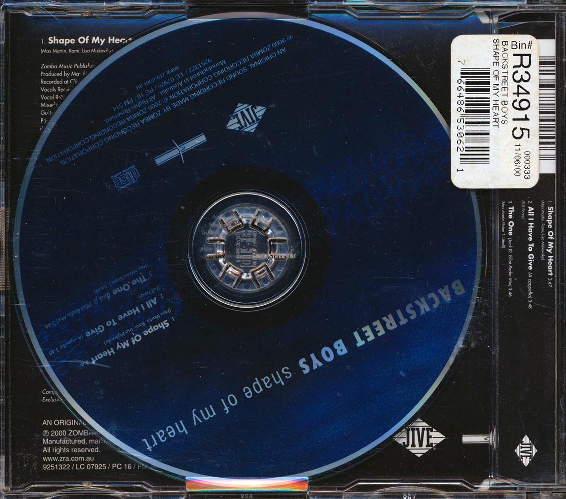 Backstreet Boys - Shape Of My Heart - CD, CD