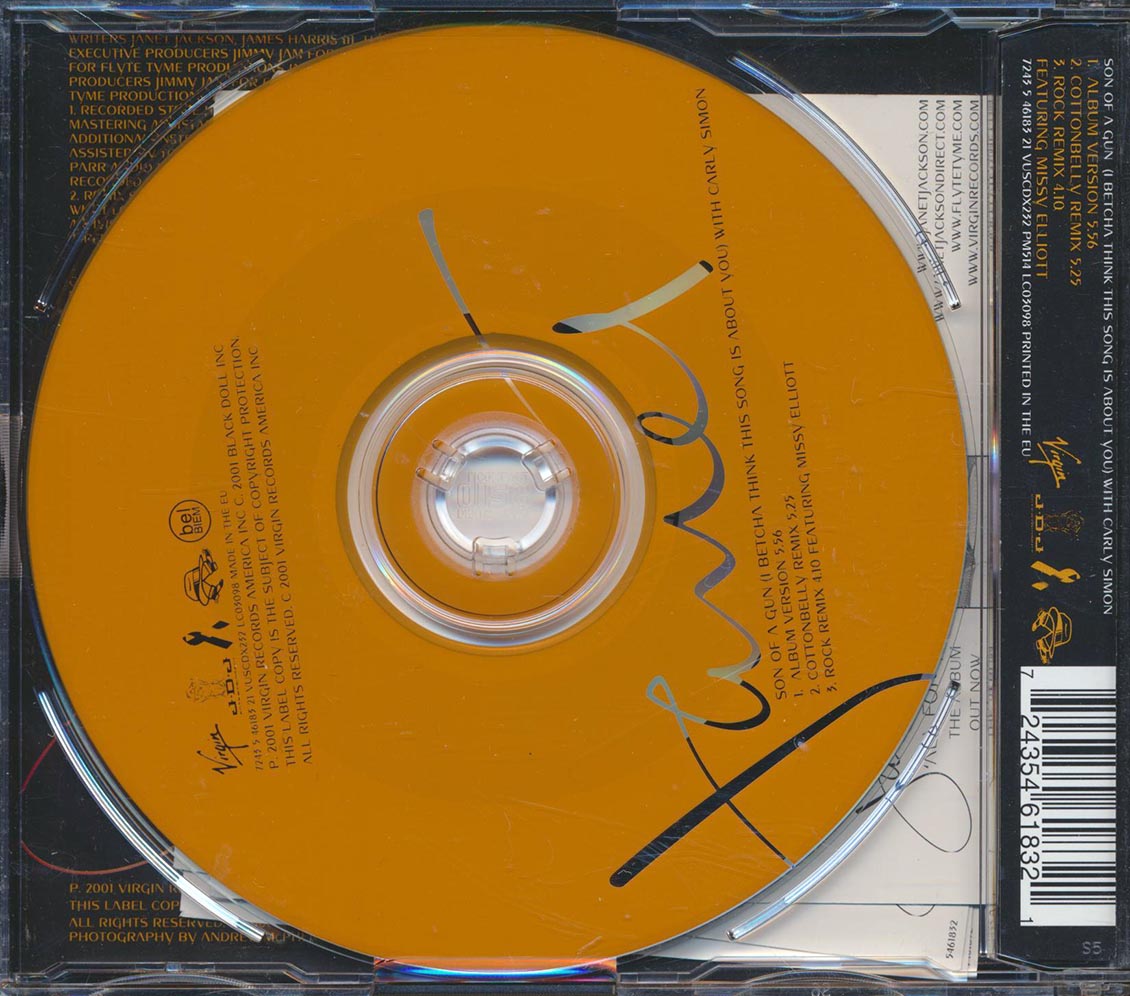 Janet Jackson, Carly Simon - Son Of A Gun (I Betcha Thnk This Song Is About You) - CD, CD