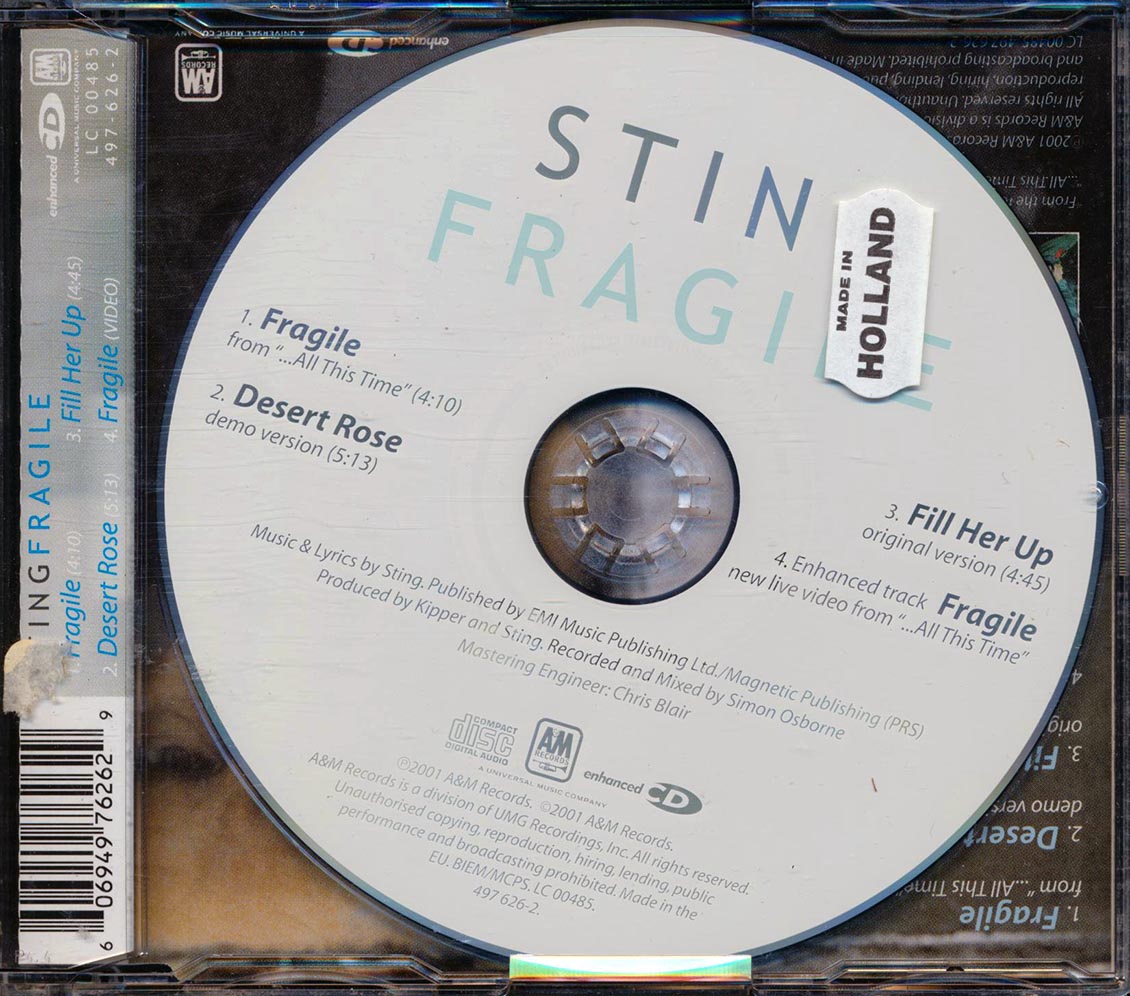 Sting - Fragile - CD, CD