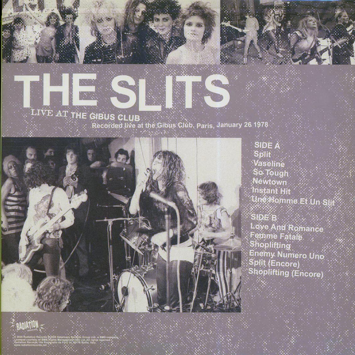 The Slits - Live At The Gibus Club, Paris, January 26, 1978 - Vinyl LP, LP