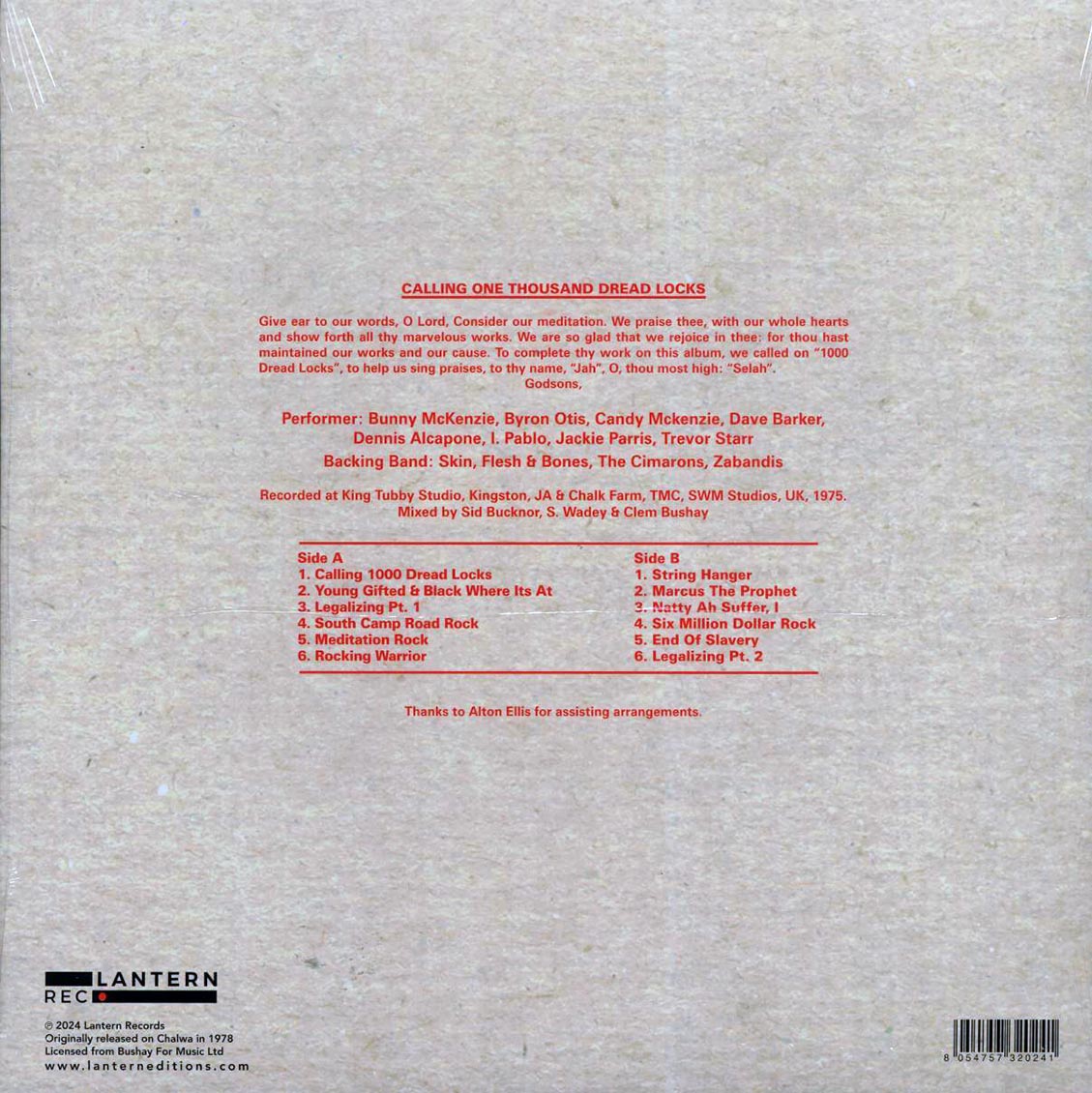 King Tubby, Dennis Alcapone, Dave Barker, Skin, Flesh & Bones, Etc. - Calling One Thousands Dread Locks - Vinyl LP, LP