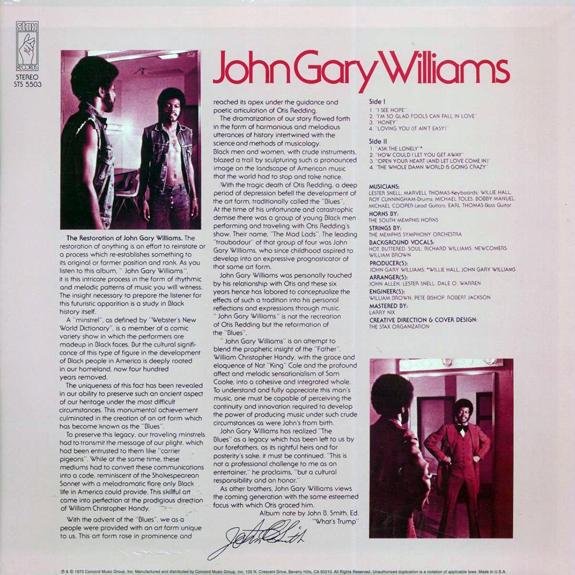 John Gary Williams - John Gary Williams - Vinyl LP, LP