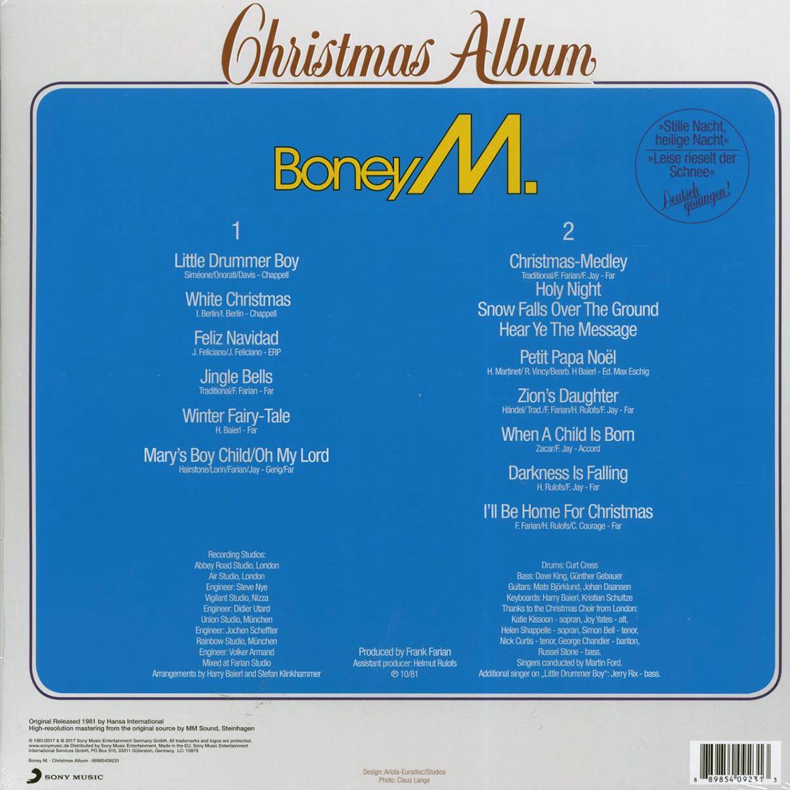 Boney M - Christmas Album (remastered) - Vinyl LP, LP