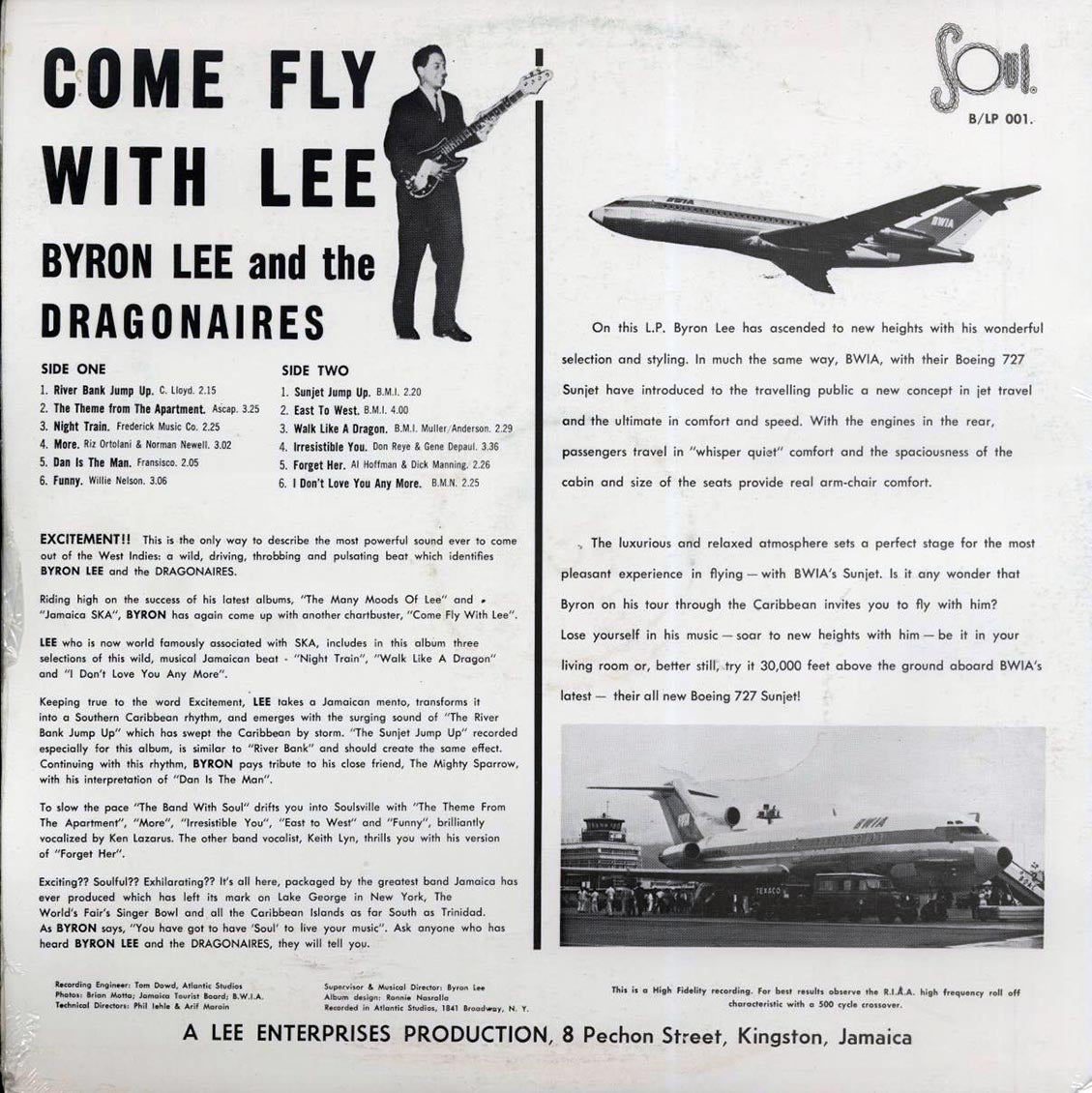Byron Lee & The Dragonaires - Come Fly With Me - Vinyl LP, LP
