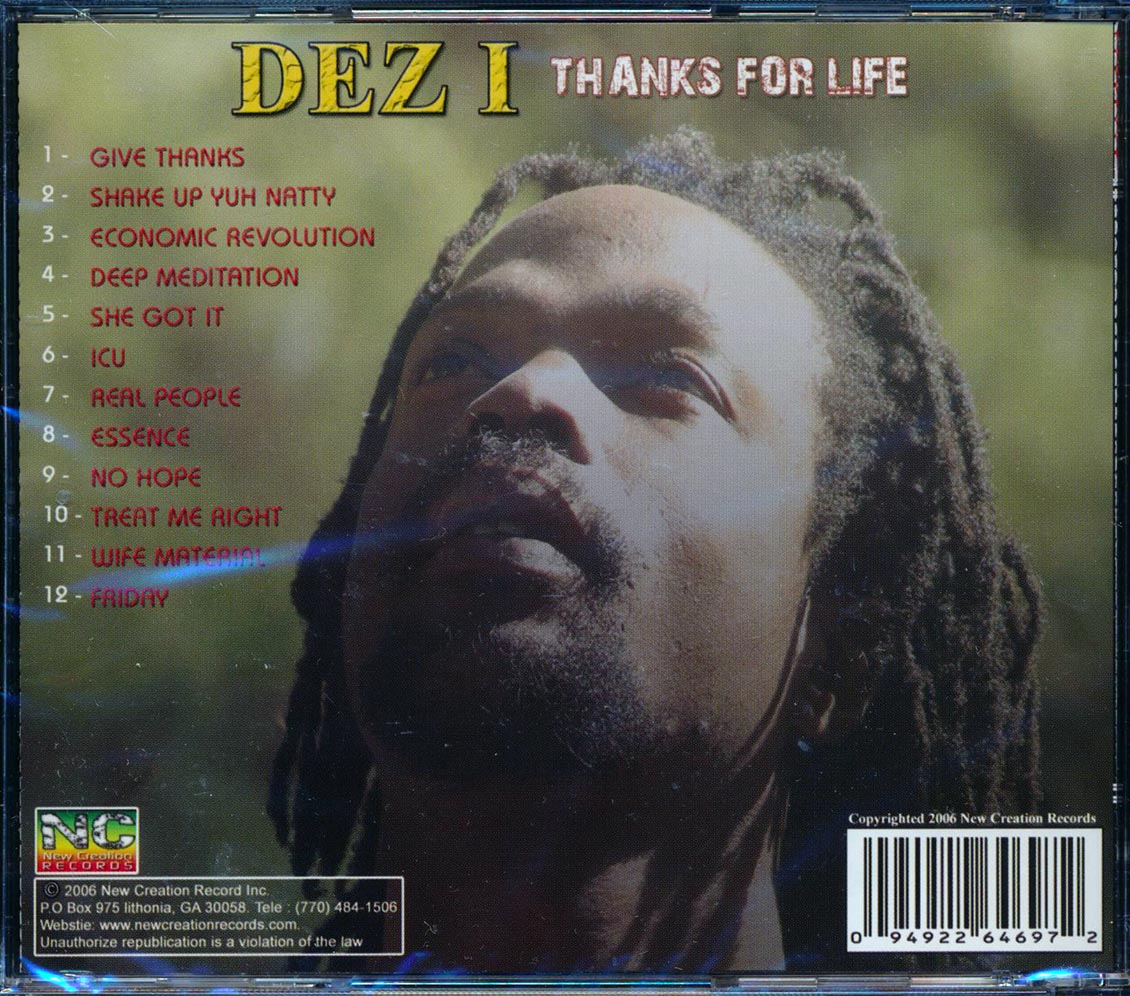 Dez I - Thanks For Life - CD, CD