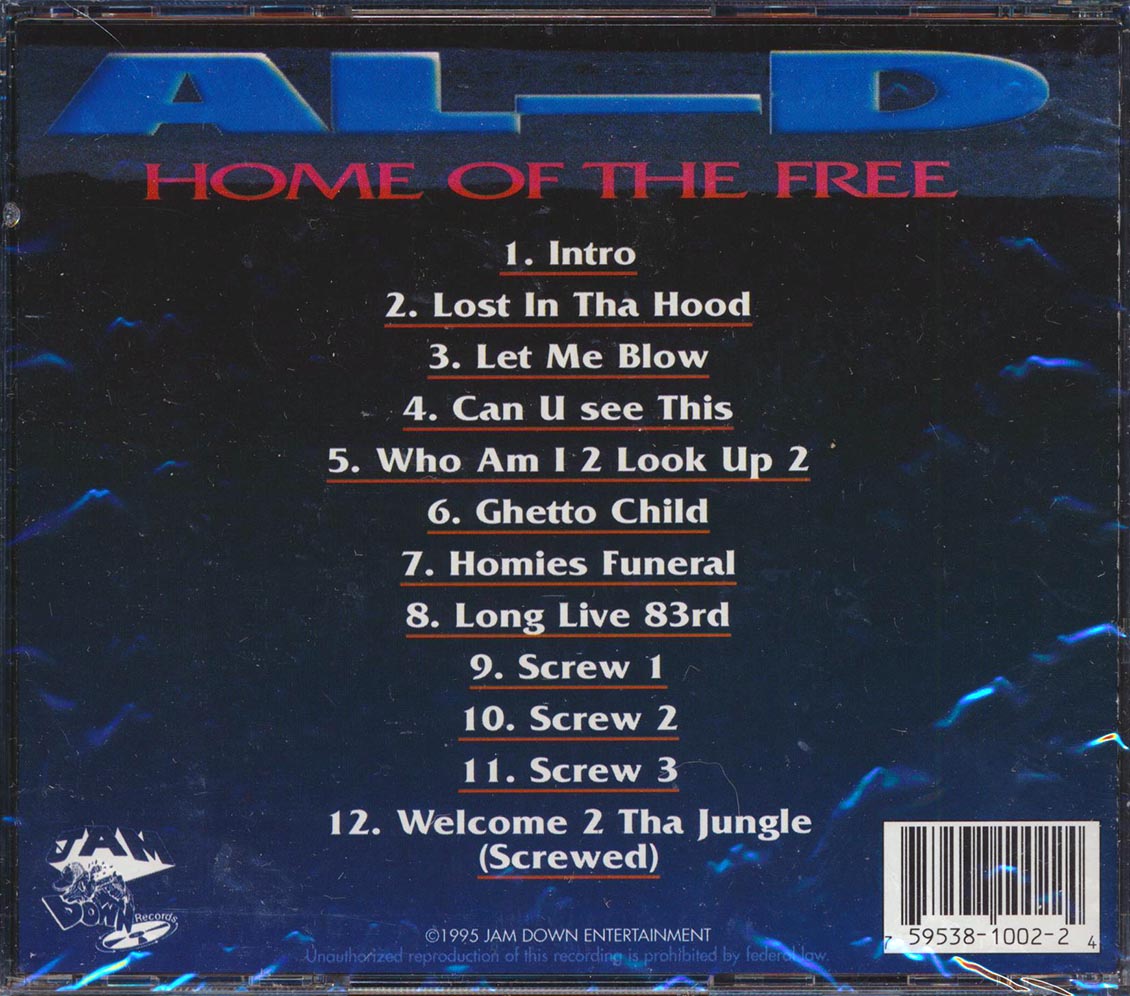 Al-D, DJ Screw - Home Of The Free (Original 1995 First Edition) - CD, CD