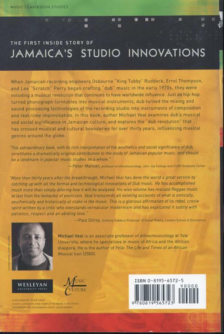 Book - Michael E Veal - Dub: Soundscapes & Shattered Songs In Jamaican Reggae - BK, BK
