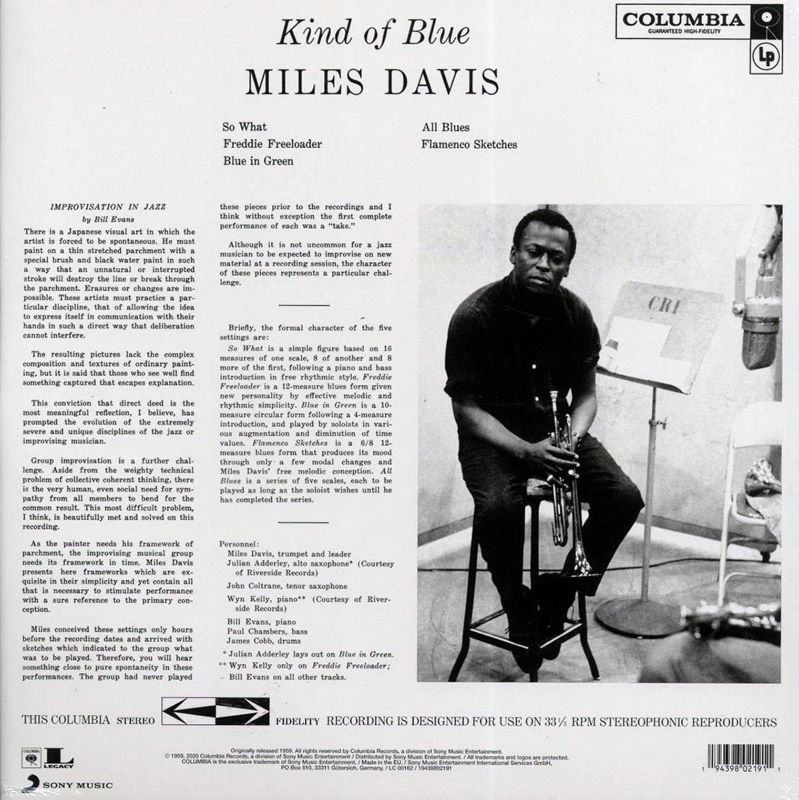 Miles Davis - Kind Of Blue (ltd. ed.) (clear vinyl) - Vinyl LP, LP