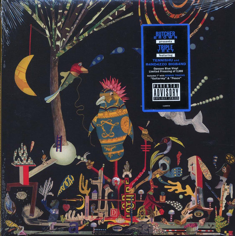 Butcher Brown, Tennishu, R4nd4zzo Bigb4nd - Triple Trey (ltd. ed.) (blue vinyl) (incl. a bonus 45rpm vinyl) - Vinyl LP