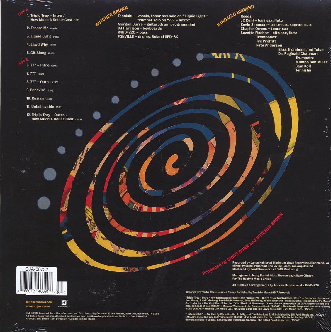 Butcher Brown, Tennishu, R4nd4zzo Bigb4nd - Triple Trey (ltd. ed.) (blue vinyl) (incl. 7") - Vinyl LP, LP