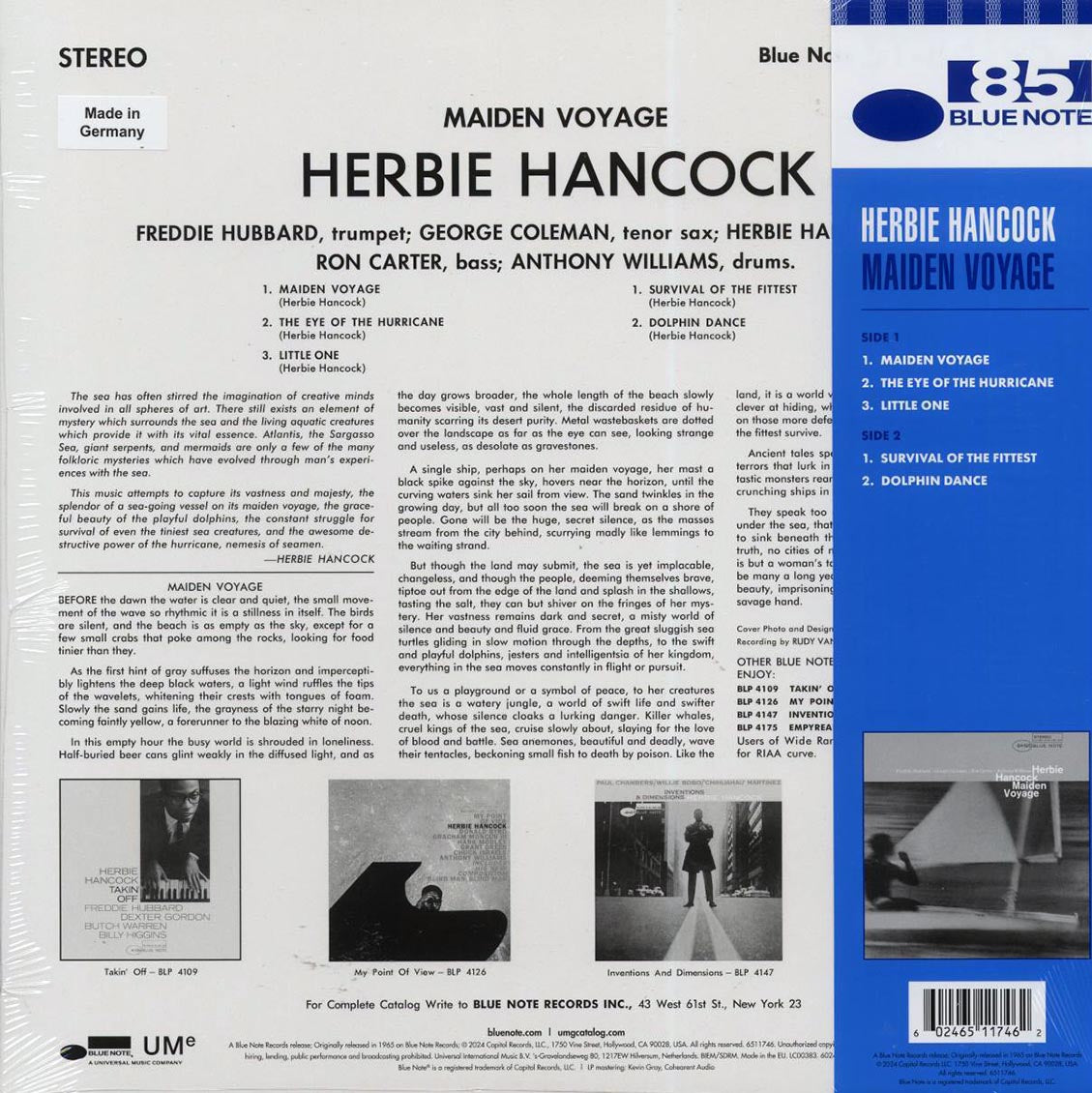 Herbie Hancock - Maiden Voyage (ltd. ed.) (180g) (blue vinyl) - Vinyl LP, LP