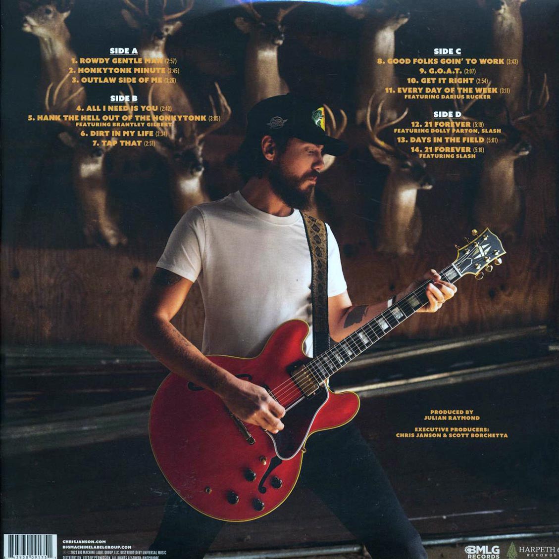 Chris Janson - The Outlaw Side Of Me (2xLP) (orange vinyl) - Vinyl LP, LP