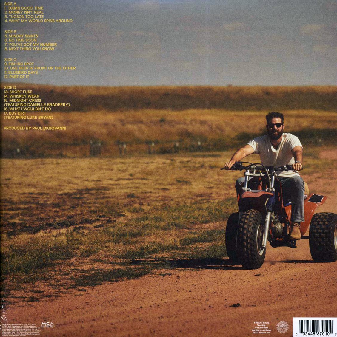Jordan Davis - Bluebird Days (ltd. ed.) (2xLP) (blue vinyl) - Vinyl LP, LP
