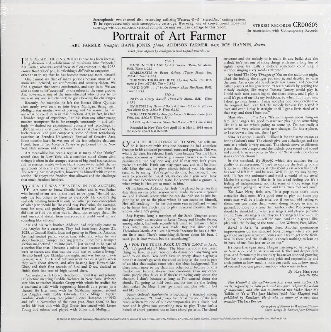 Art Farmer - Portrait Of Art Farmer (180g) - Vinyl LP, LP