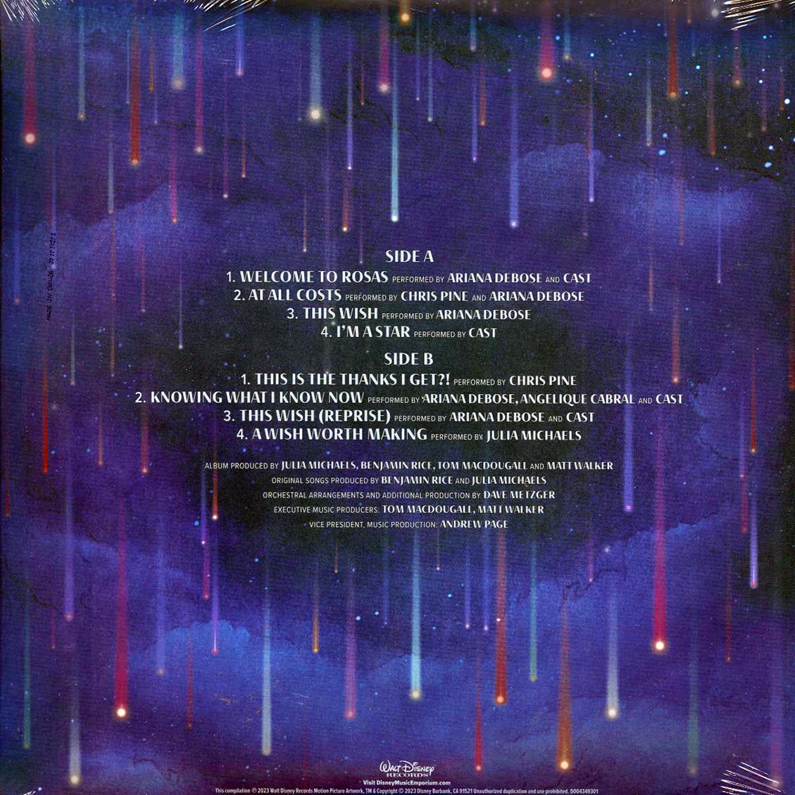 Ariana Debose, Chris Pine, Angelique Cabral, Julia Michaels - Wish: Original Motion Picture Soundtrack (clear vinyl) - Vinyl LP, LP