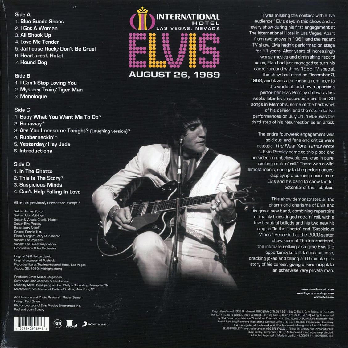 Elvis Presley - International Hotel Las Vegas, Nevada, August 26, 1969 (2xLP) - Vinyl LP, LP