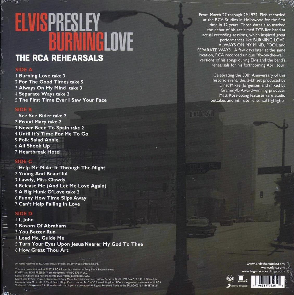Elvis Presley - Burning Love: The RCA Rehearsals (50th Anniv. Ed.) (RSD 2023) (ltd. ed.) (2xLP) - Vinyl LP, LP