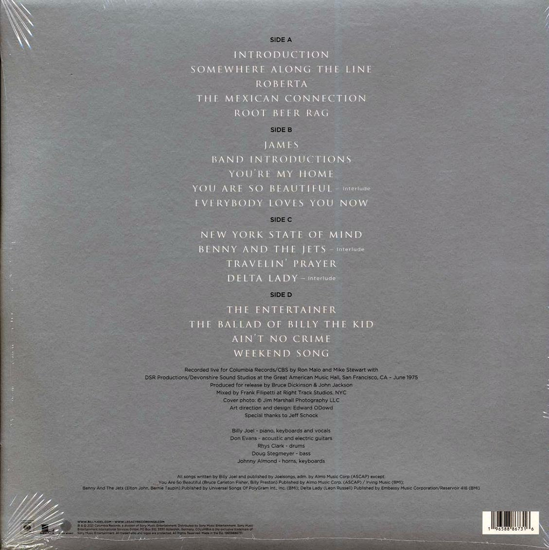 Billy Joel - Live At The Great Americam Music Hall, 1975 (2xLP) - Vinyl LP, LP