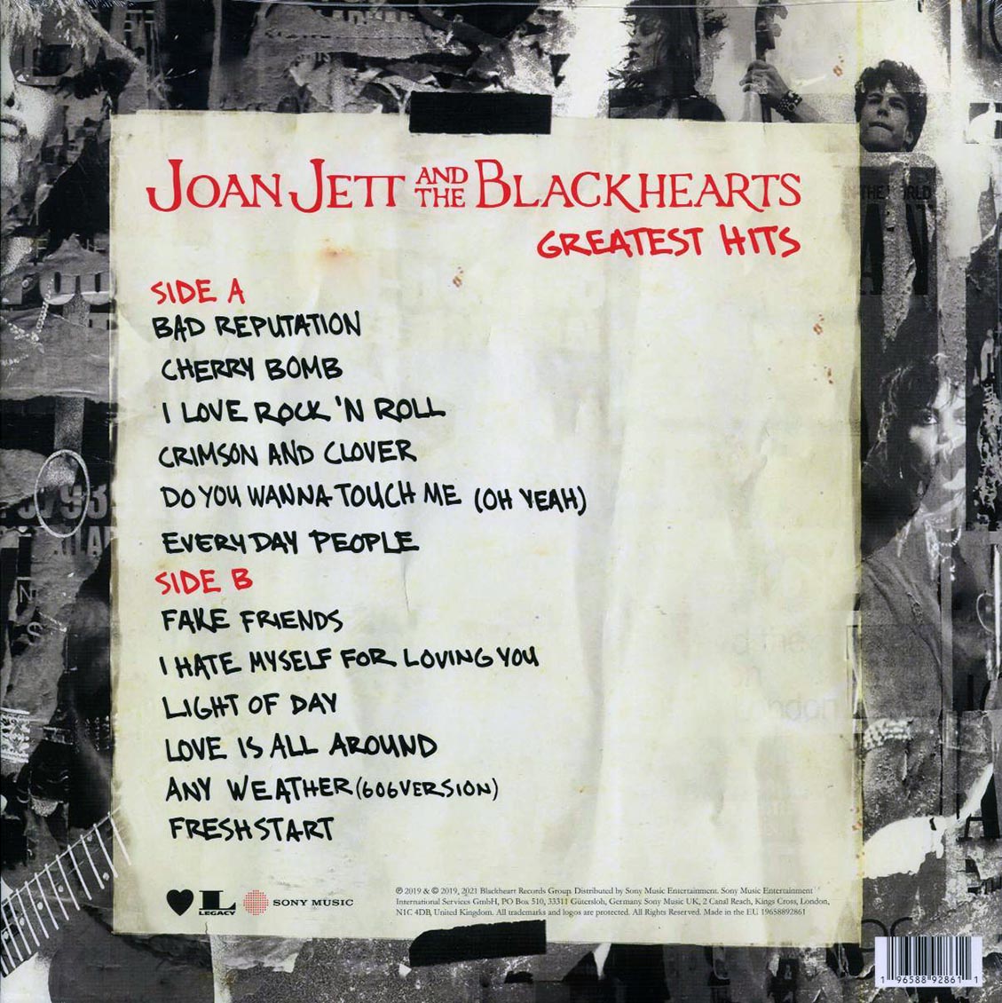 Joan Jett & The Blackhearts - Greatest Hits - Vinyl LP, LP