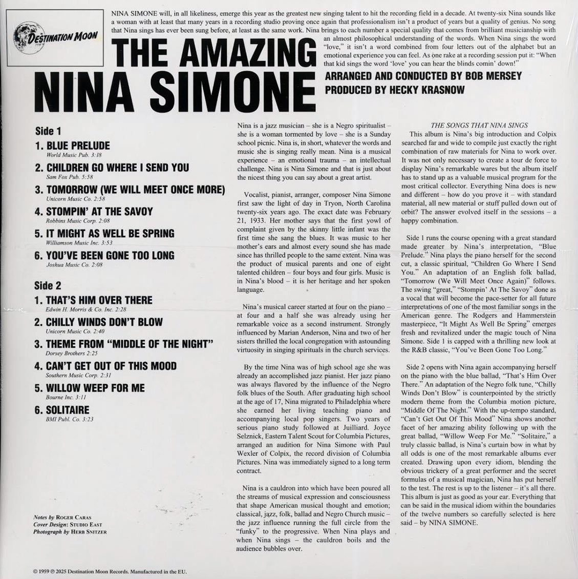 Nina Simone - The Amazing Nina Simone (ltd. 500 copies made) (clear vinyl) - Vinyl LP, LP
