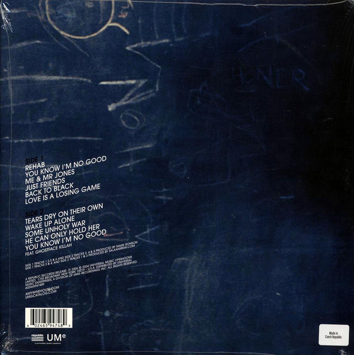 Amy Winehouse - Back To Black (blue/black vinyl) - Vinyl LP, LP