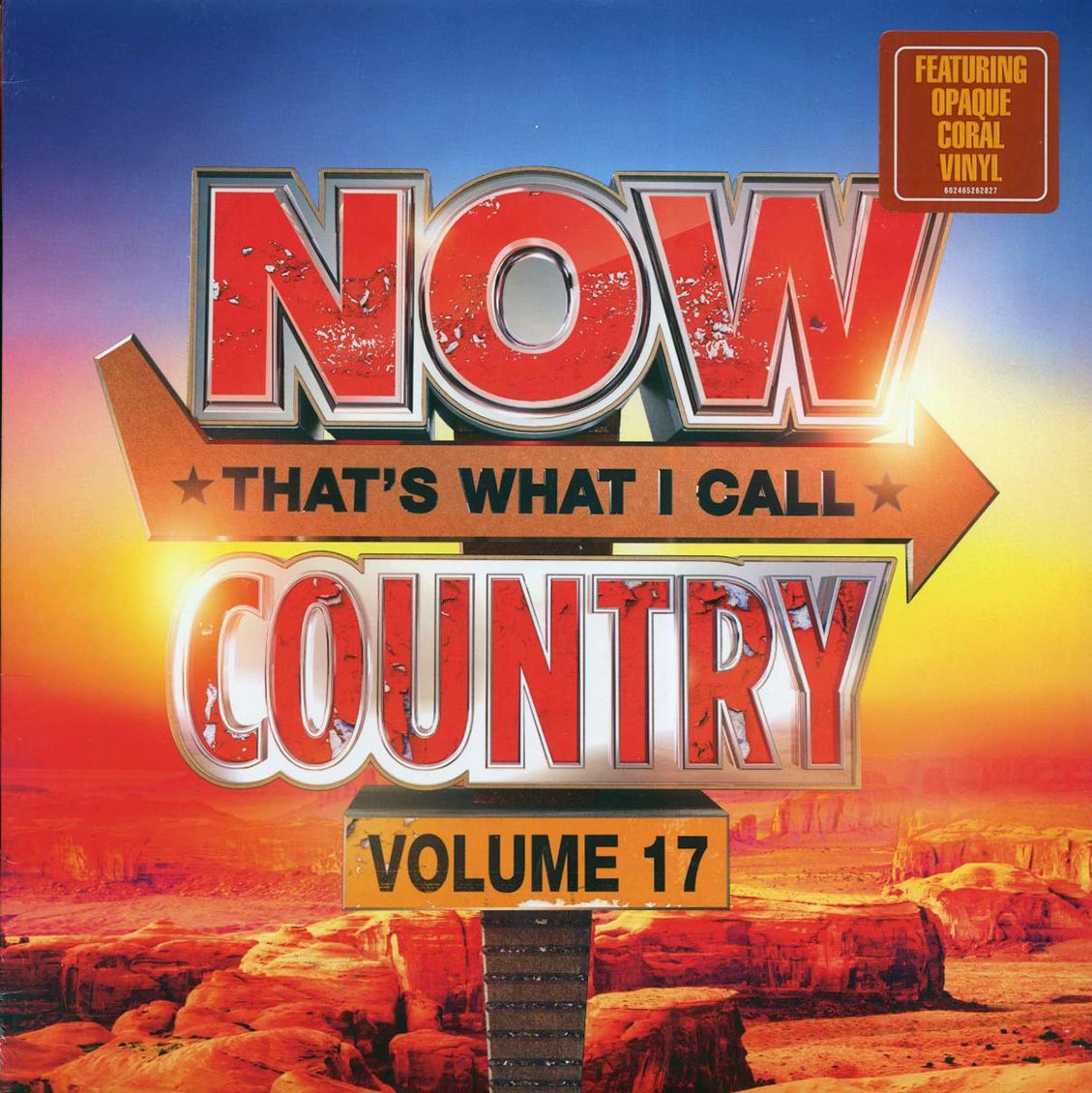 Chris Stapleton, Jordan Davis, Luke Combs, Morgan Wallen, Etc. - Now That's What I Call Country Volume 17 (coral vinyl) - Vinyl LP