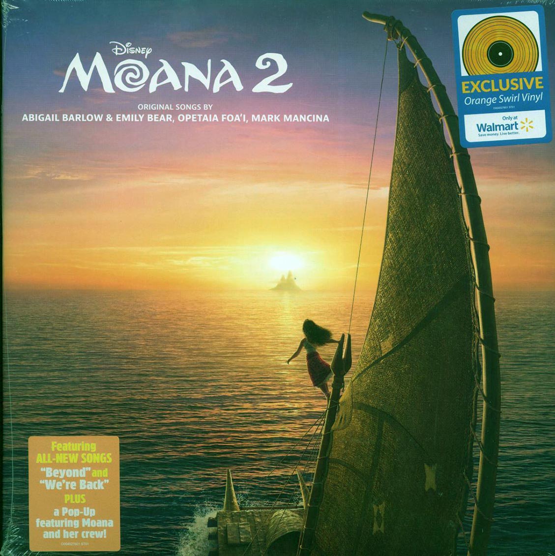 Abigail Barlow, Emily Bear, Opetaia Foa'i, Mark Mancina - Moana 2 (orange swirl vinyl) - Vinyl LP