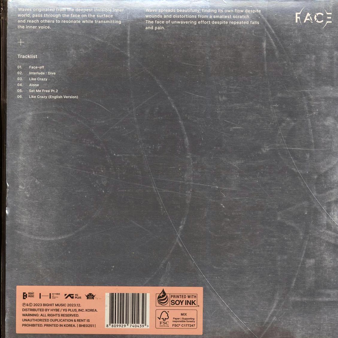 Jimin - Face - Vinyl LP, LP