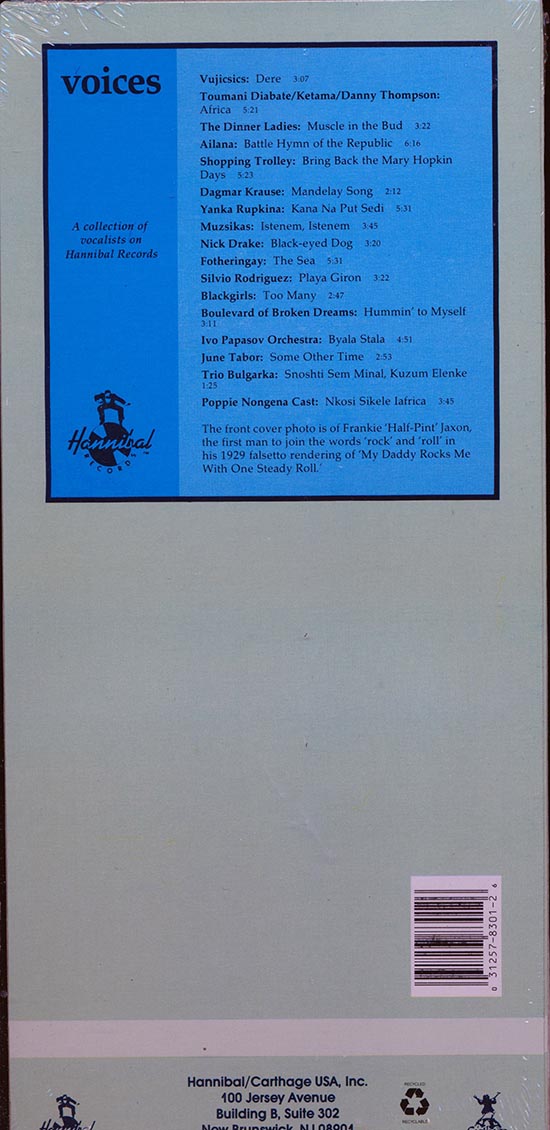 Nick Drake, Silvio Rodriguez, Dagmar Krause, Etc. - Voices: A Collection Of Vocalists On Hannibal Records (orig. longbox packaging) - CD, CD