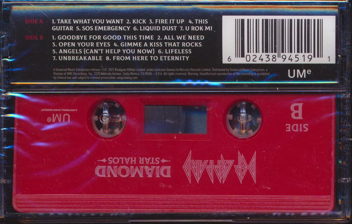 Def Leppard - Diamond Star Halos - TAPE, TAPE