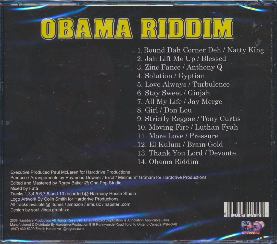 Natty King, Gyptian, Lutan Fyah, Etc. - Obama Riddim - CD, CD