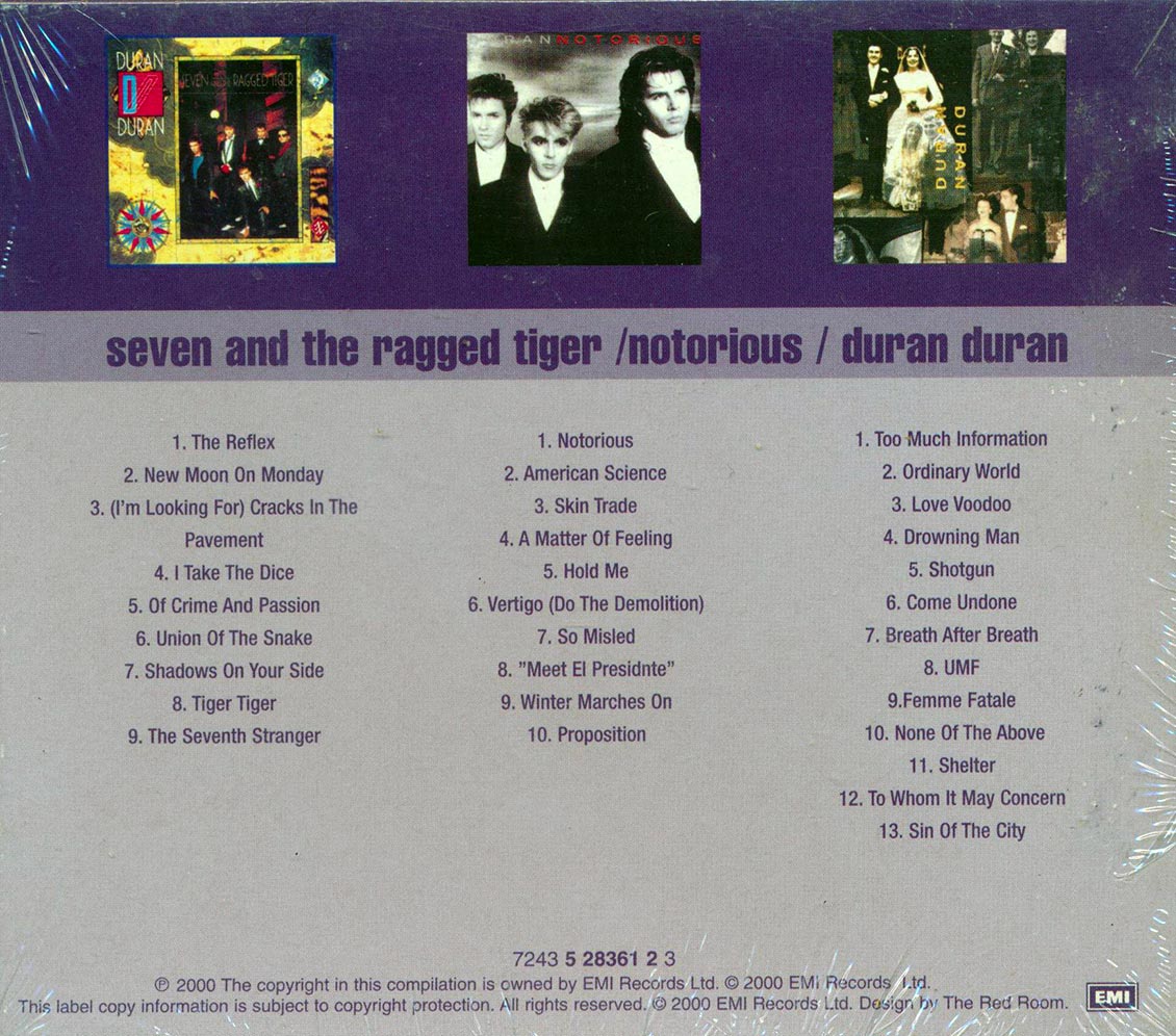 Duran Duran - Seven And The Ragged Tiger + Notorious + Duran Duran (32 tracks) (3xCD) (box set) - CD, CD