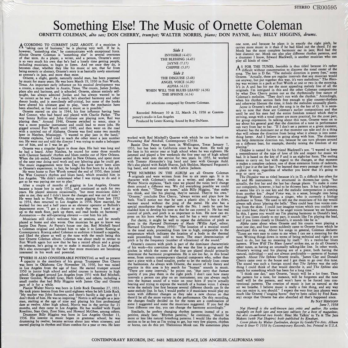 Ornette Coleman - Something Else!!! The Music Of Ornette Coleman (180g) - Vinyl LP, LP