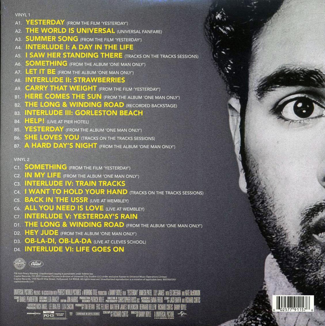 Hamish Patel, Daniel Pemburton - Yesterday: Original Motion Picture Soundtrack (2xLP) (yellow vinyl) - Vinyl LP, LP