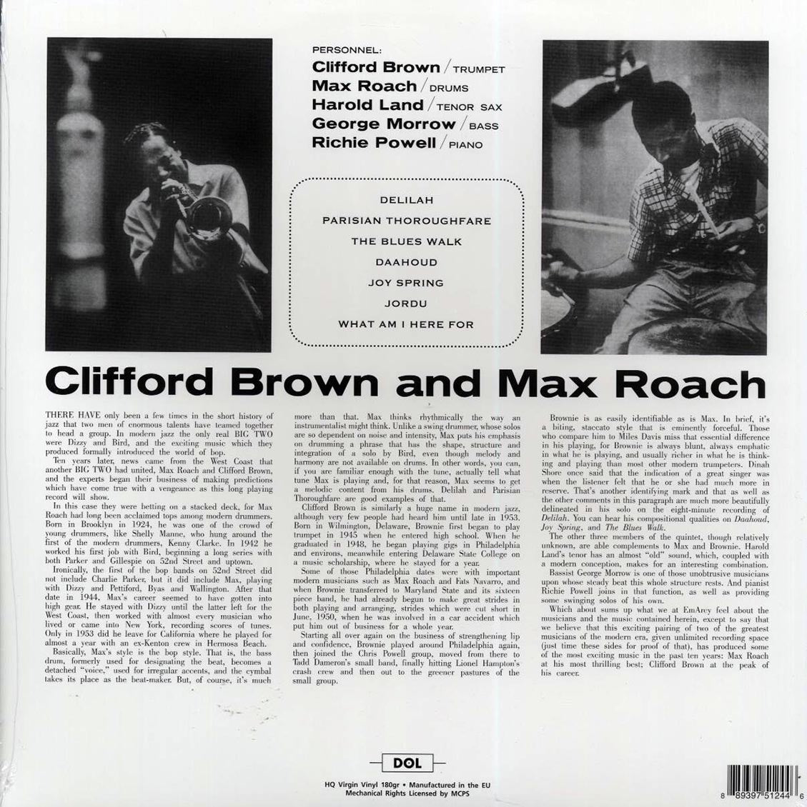 Clifford Brown, Max Roach - Clifford Brown & Max Roach - Vinyl LP, LP