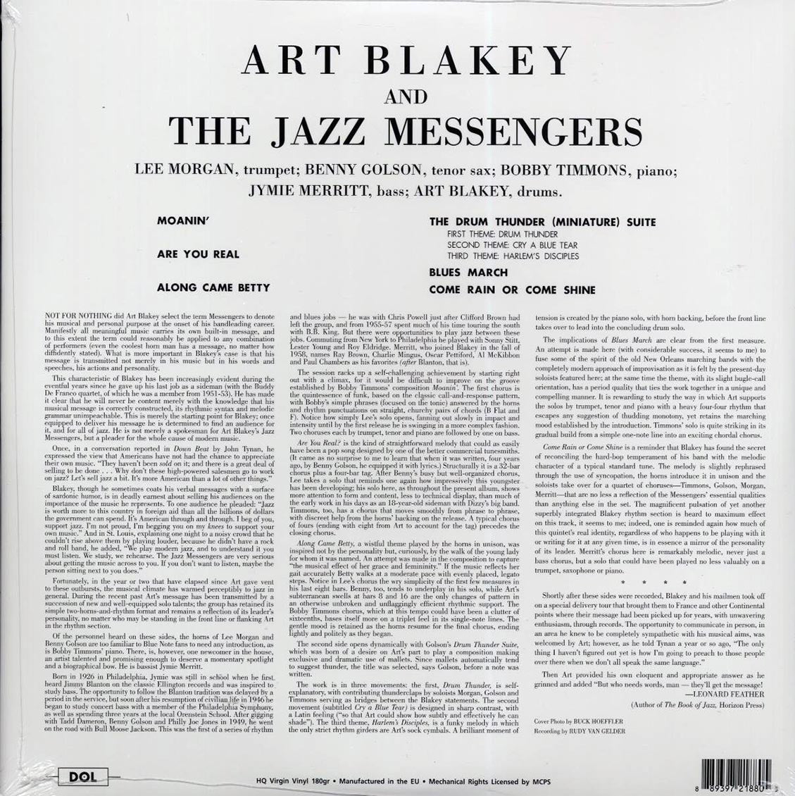 Art Blakey & The Jazz Messengers - Art Blakey & The Jazz Messengers (180g) - Vinyl LP, LP