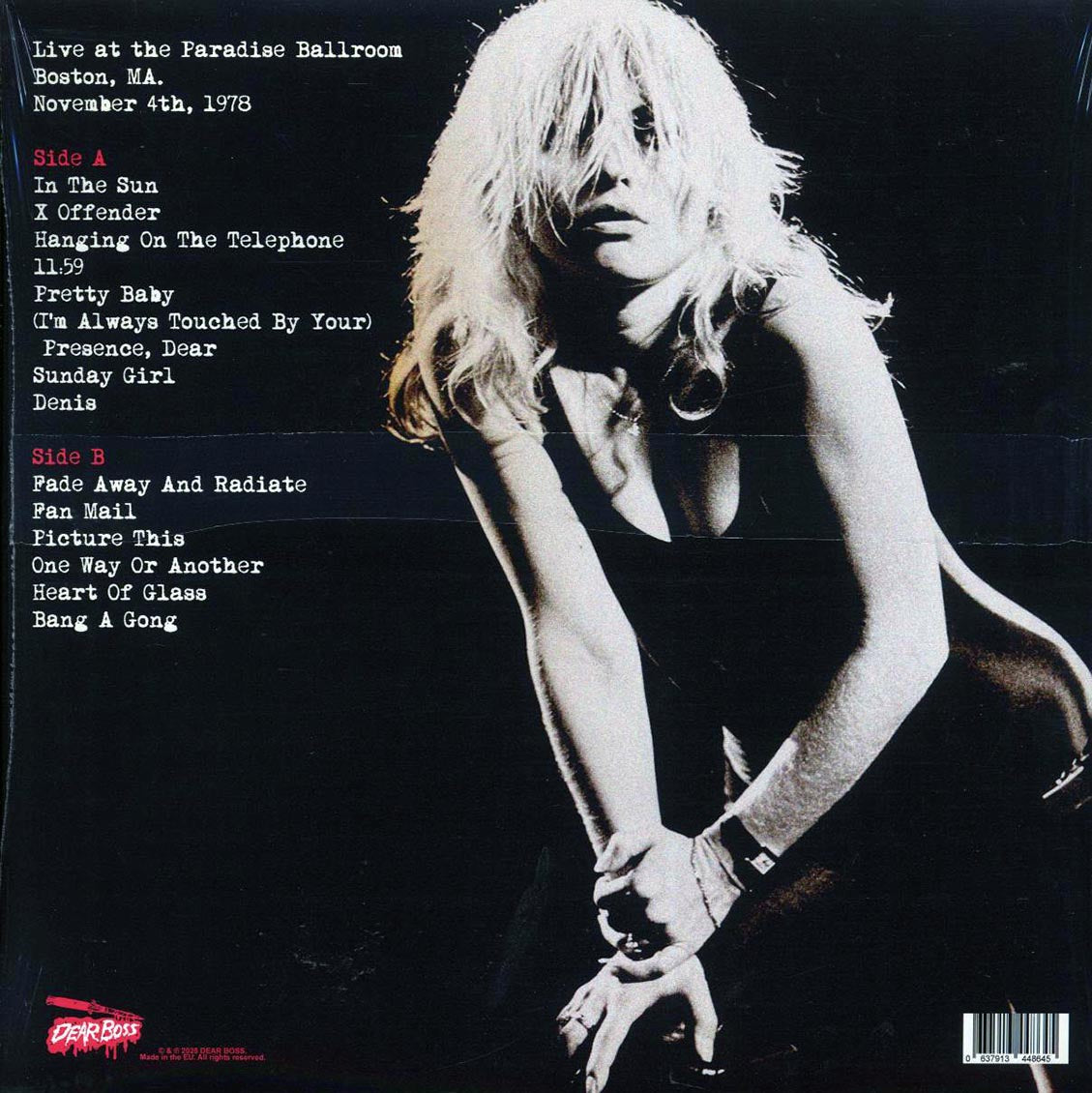 Blondie - Headlines: Live At The Paradise Ballroom, Boston, MA, November 4th, 1978 (ltd. 300 copies made) (colored vinyl) - Vinyl LP, LP