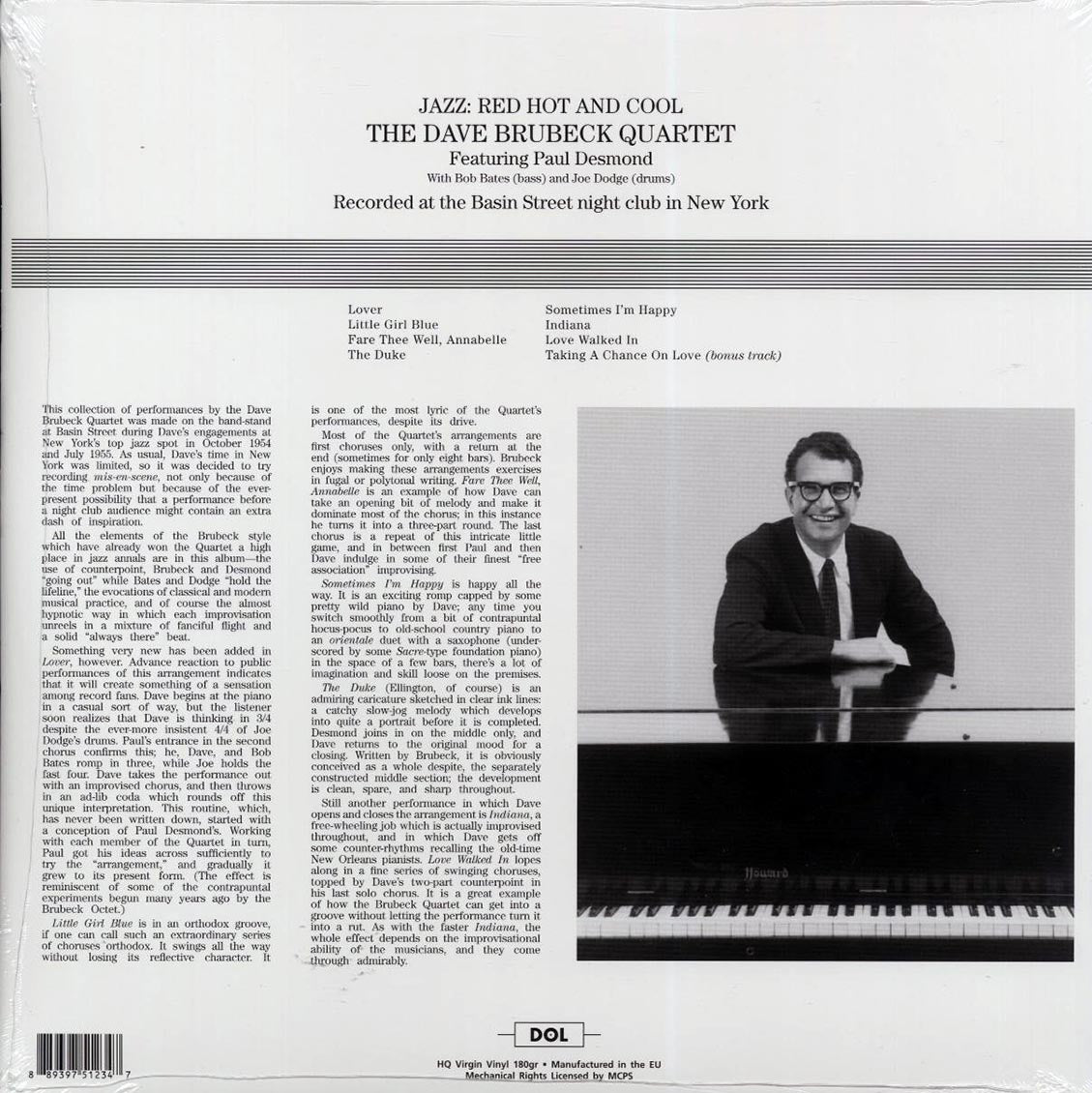 The Dave Brubeck Quartet - Jazz Red Hot And Cool (180g) - Vinyl LP, LP