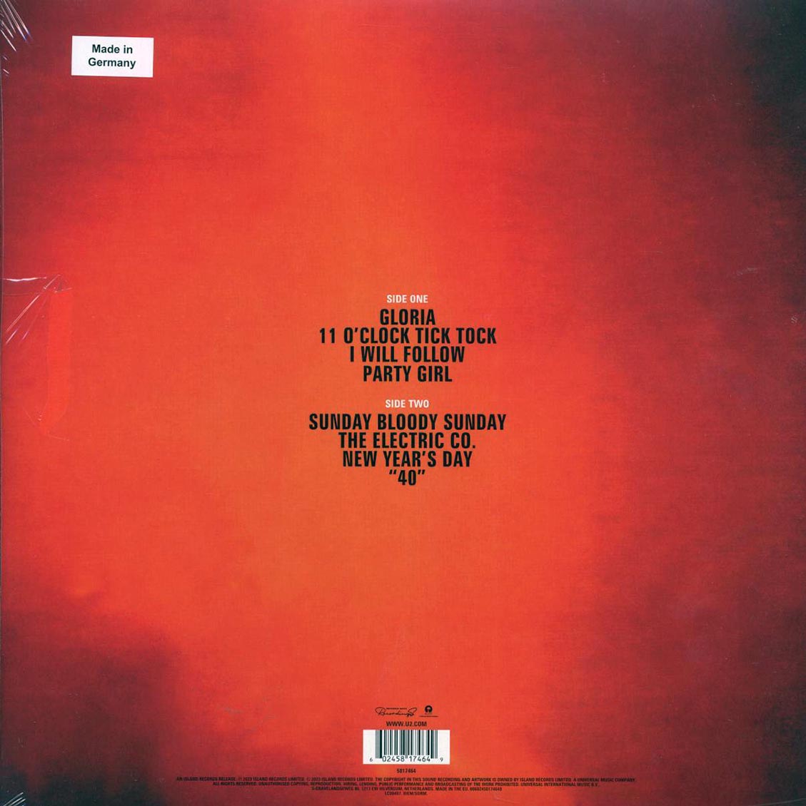 U2 - Live: Under A Blood Red Sky (40th Anniv. Ed.) (RSD 2023) (2xLP) (180g) (red vinyl) (remastered) - Vinyl LP, LP