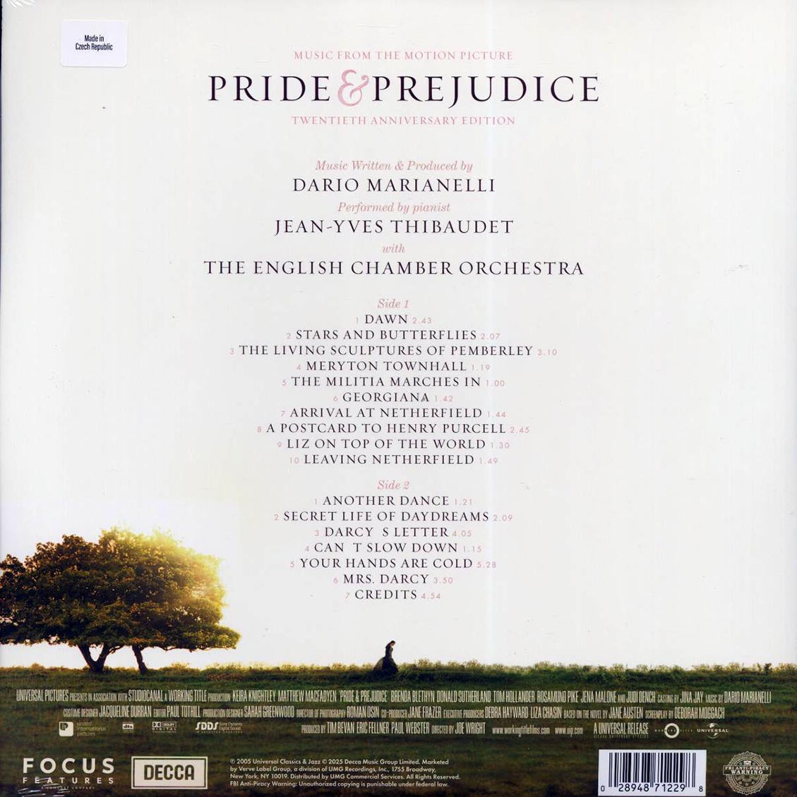 Dario Marianelli, Jean-Yves Thibaudet - Pride & Prejudice: Music From The Motion Picture (Twentieth Anniversary Edition) (ltd. ed.) (pink/baby blue swirl) - Vinyl LP, LP