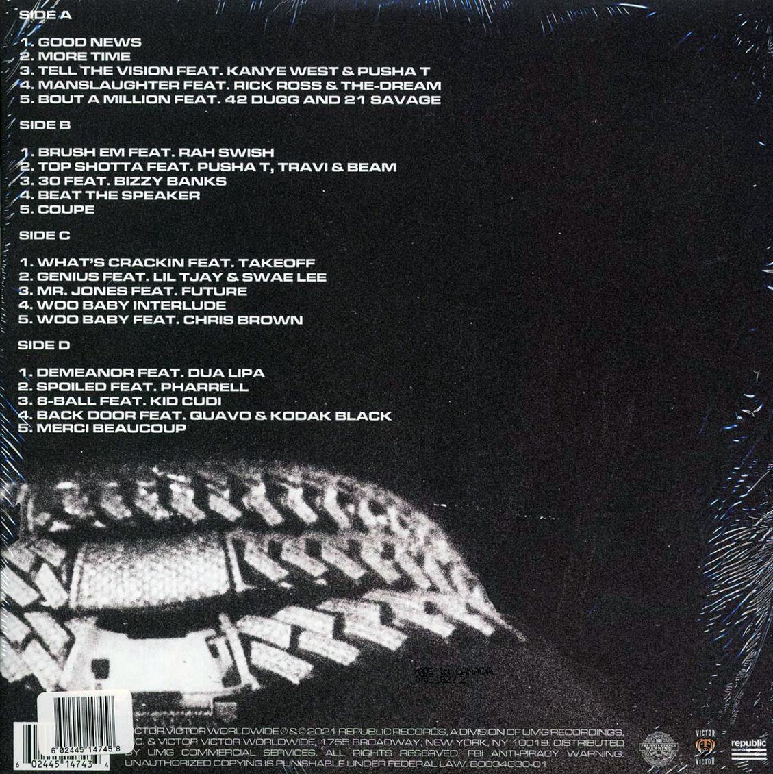 Pop Smoke, Kanye West, Dua Lipa, Kid Cudi, Etc. - Faith (ltd. ed.) (2xLP) (clear vinyl) - Vinyl LP, LP