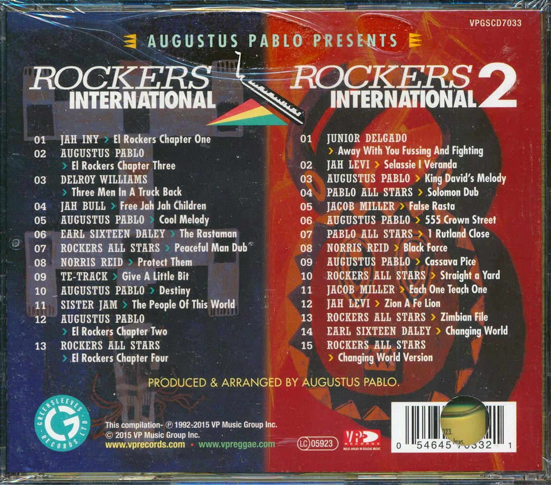 Augustus Pablo, Jacob Miller, Hugh Mundell, Etc. - Rockers International 1 + Rockers International 2 (2 albums on 2 CDs) (28 tracks) (marked/ltd stock) - CD, CD