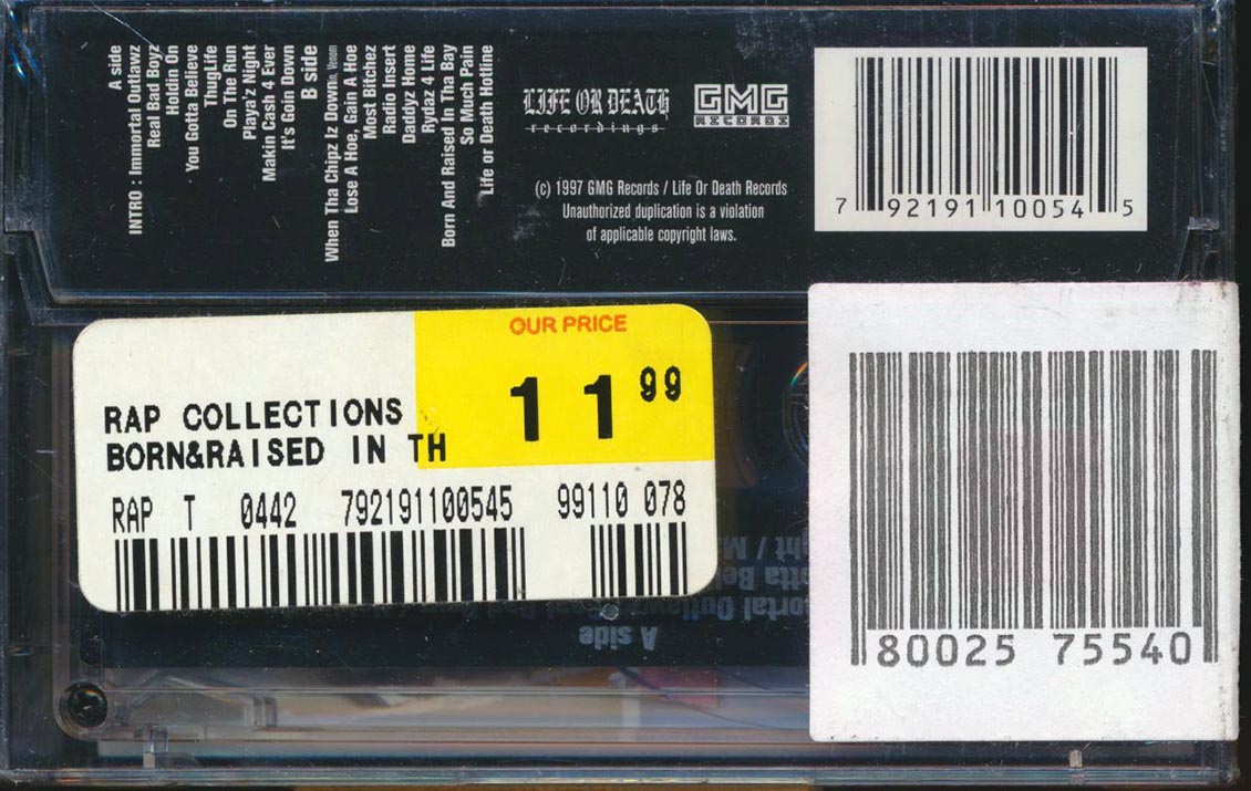 Assassin - Born And Raised In The Bay - TAPE, TAPE