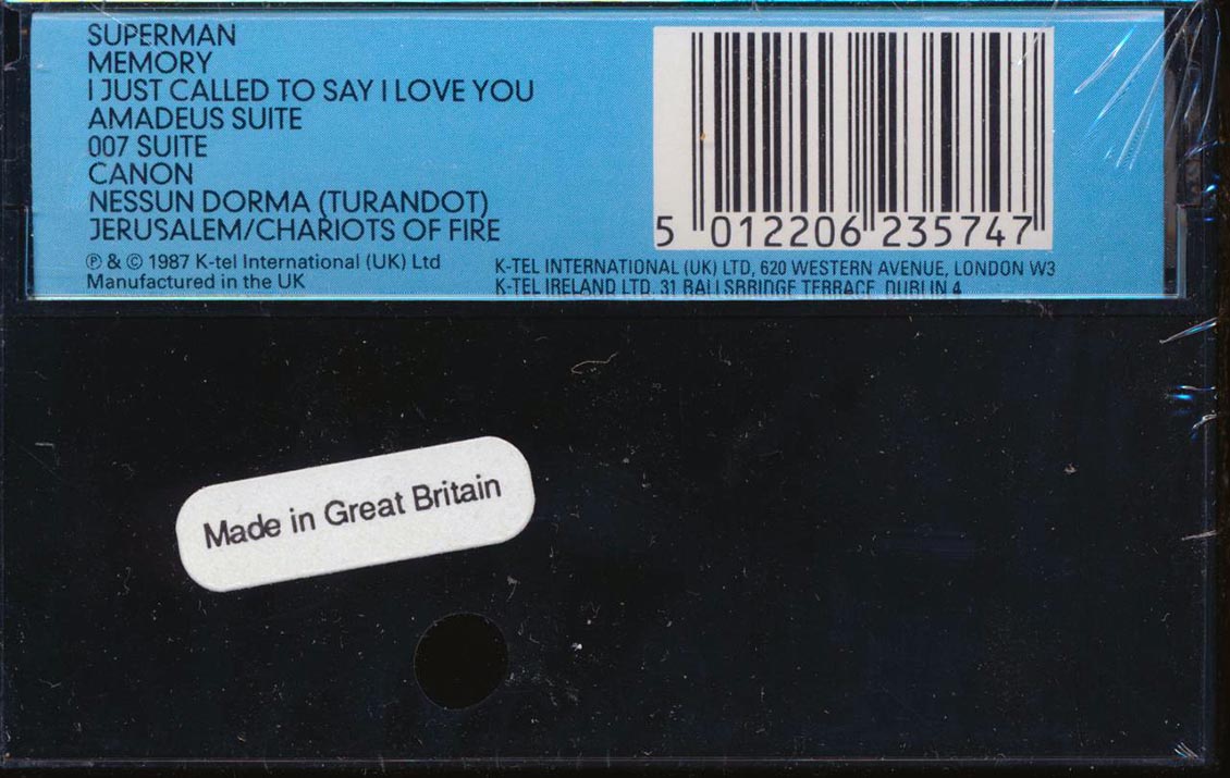 The Mantovani Orchestra - Incomparable (James Bond, Canon, Etc.) - TAPE, TAPE