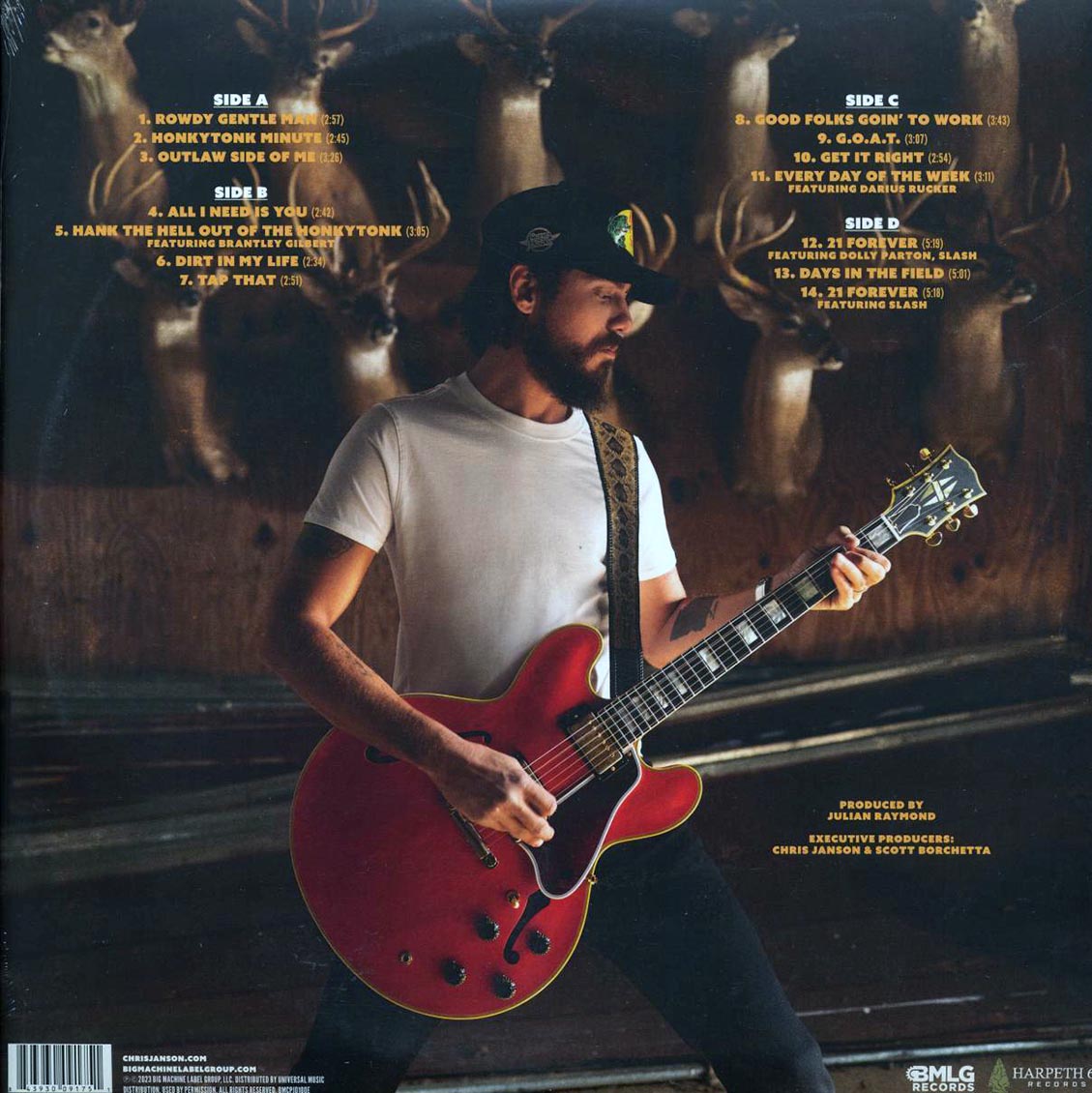 Chris Janson - The Outlaw Side Of Me (2xLP) (orange vinyl) - Vinyl LP, LP