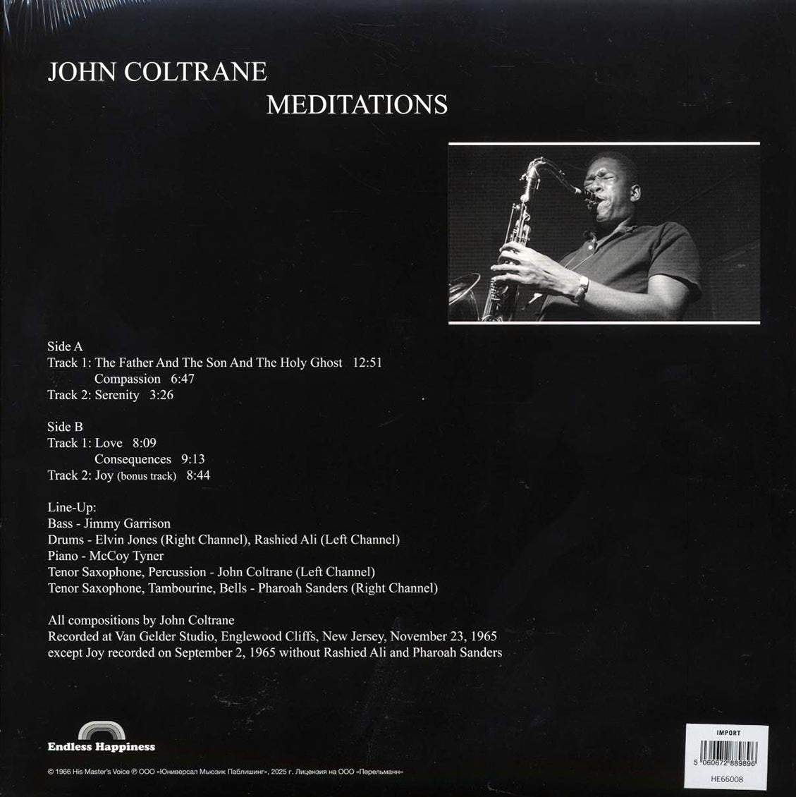 John Coltrane - Meditations (180g) - Vinyl LP, LP