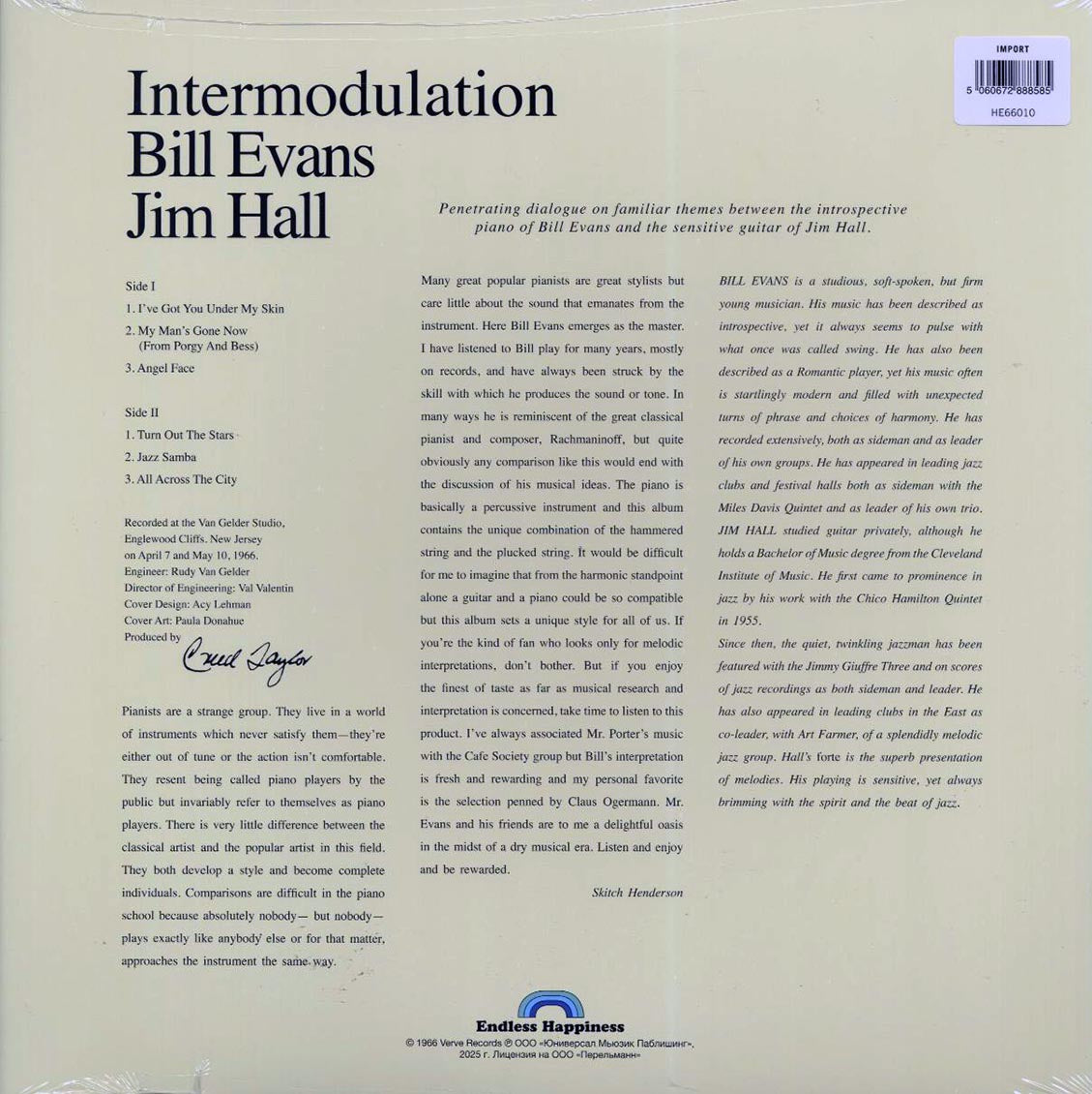 Bill Evans, Jim Hall - Intermodulation (180g) - Vinyl LP, LP